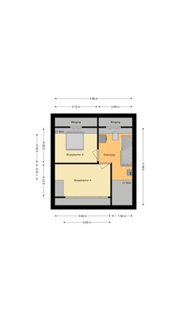 Floorplan - Potgietersingel 33, 2761 LB Zevenhuizen